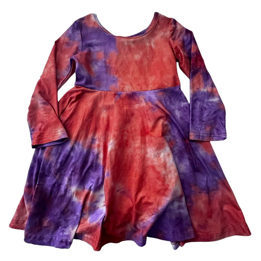 Boutique Tie-Dye Dress - Purple and Orange - Size Large